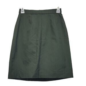 DSCP Omega Apparel Womens Size 8MT Olive Green Polyester Wool Pencil Skirt